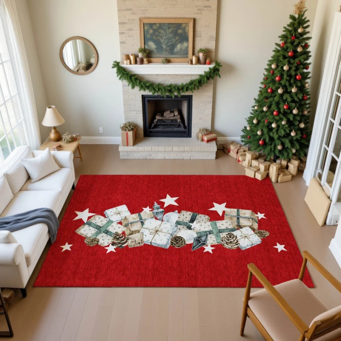 Dalyn Merry & Bright Red MY27 5ft. x 7ft.6in. Rug