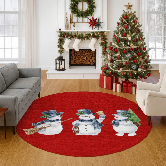 Dalyn Merry & Bright Red MY28 8ft. x 8ft. Rug