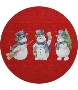 Dalyn Merry & Bright Red MY28 8ft. x 8ft. Rug