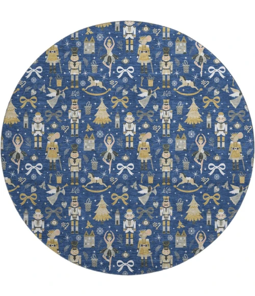 Dalyn Merry & Bright Blue MY29 8ft. x 8ft. Rug