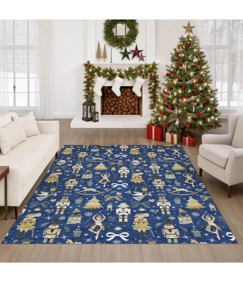 Dalyn Merry & Bright Blue MY29 3ft. x 5ft. Rug