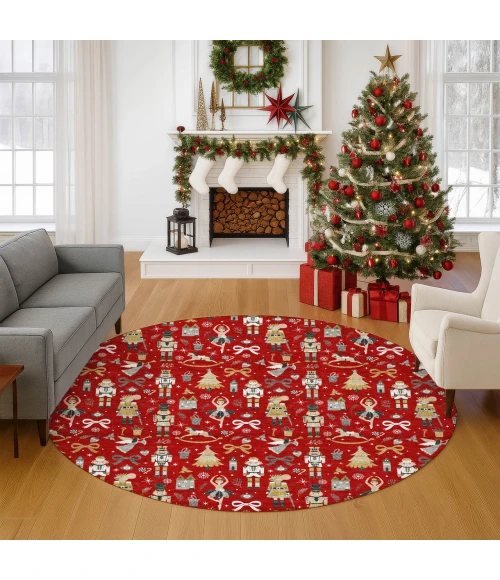 Dalyn Merry & Bright Red MY29 8ft. x 8ft. Rug