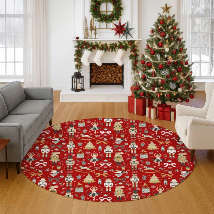 Dalyn Merry & Bright Red MY29 8ft. x 8ft. Rug