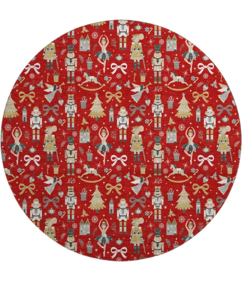Dalyn Merry & Bright Red MY29 8ft. x 8ft. Rug
