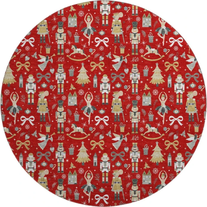 Dalyn Merry & Bright Red MY29 8ft. x 8ft. Rug
