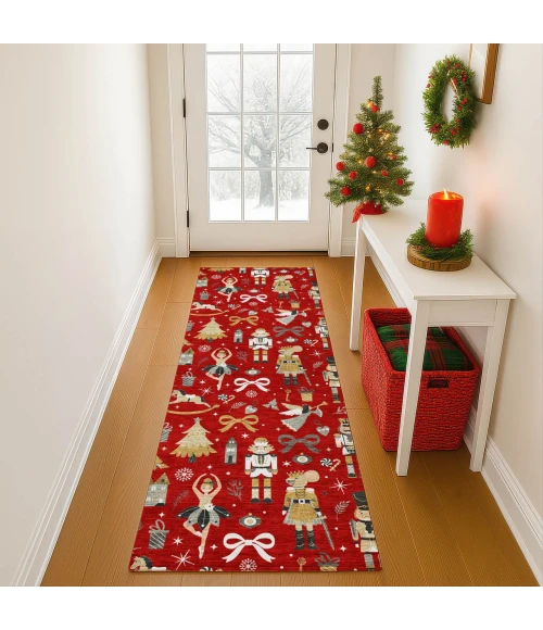 Dalyn Merry & Bright Red MY29 2ft.3in. x 7ft.6in. Rug