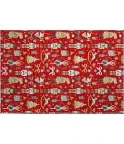 Dalyn Merry & Bright Red MY29 1ft.8in. x 2ft.6in. Rug