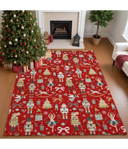 Dalyn Merry & Bright Red MY29 9ft. x 12ft. Rug