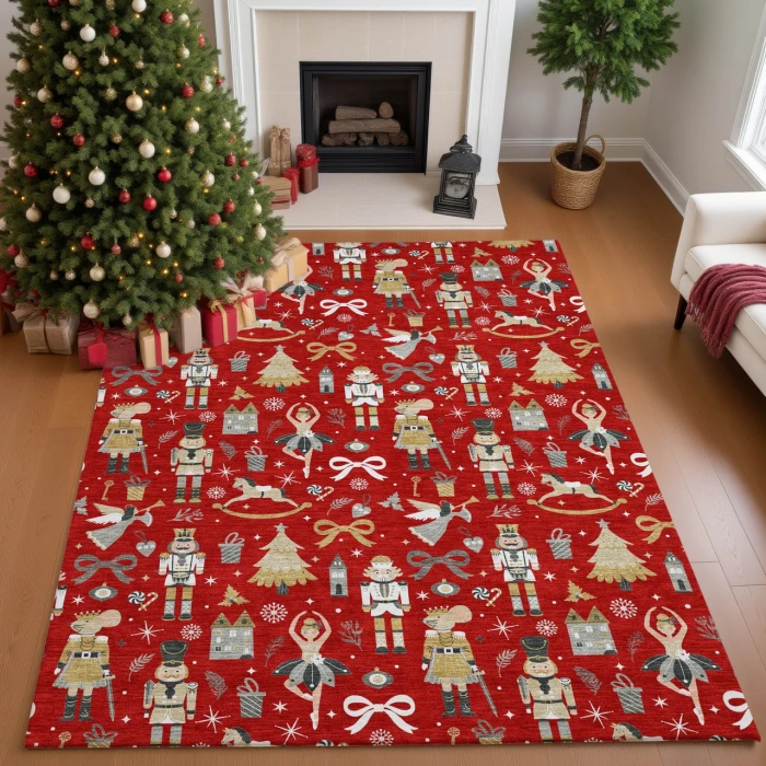 Dalyn Merry & Bright Red MY29 9ft. x 12ft. Rug