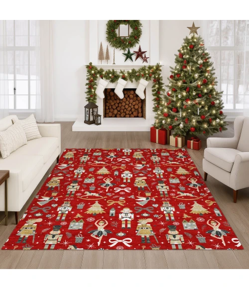 Dalyn Merry & Bright Red MY29 9ft. x 12ft. Rug
