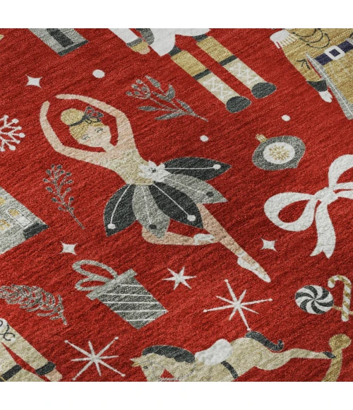 Dalyn Merry & Bright Red MY29 1ft.8in. x 2ft.6in. Rug