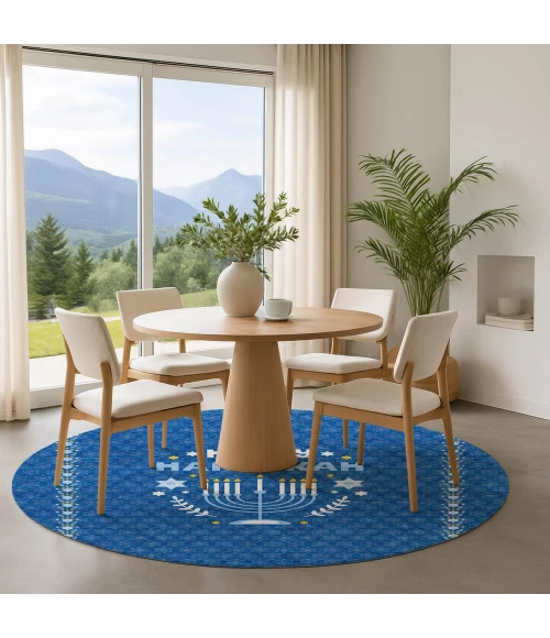 Dalyn Merry & Bright Blue MY30 8ft. x 8ft. Rug