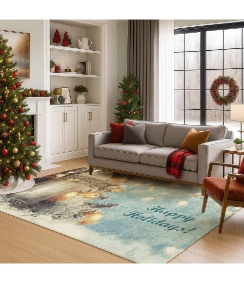 Dalyn Merry & Bright Blue MY3 2ft.6in. x 3ft.10in. Rug