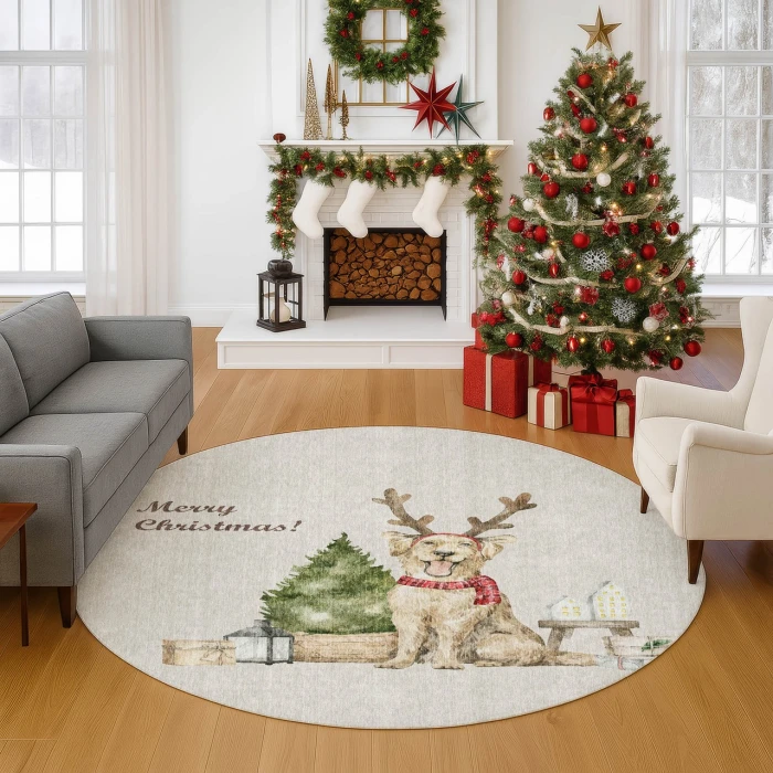 Dalyn Merry & Bright Brown MY8 8ft. x 8ft. Rug