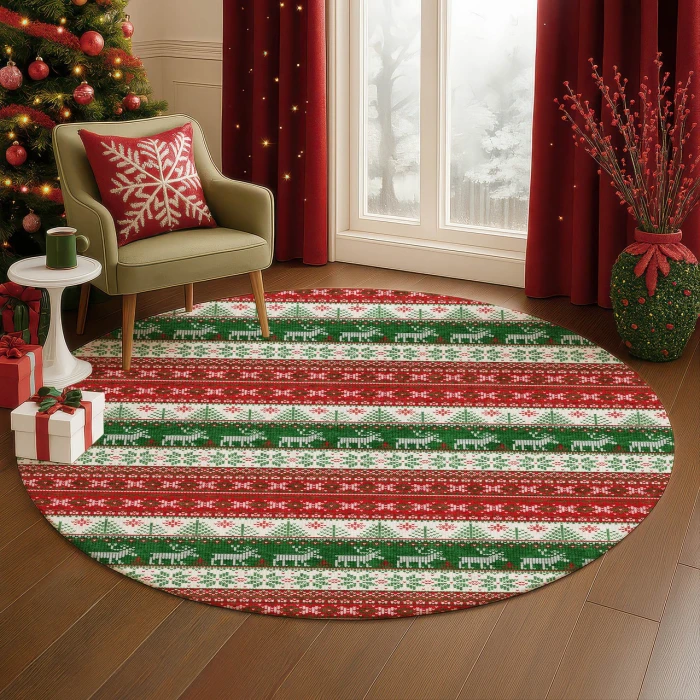 Dalyn Merry & Bright Red MY9 8ft. x 8ft. Rug