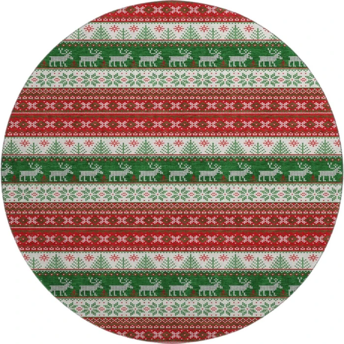 Dalyn Merry & Bright Red MY9 8ft. x 8ft. Rug
