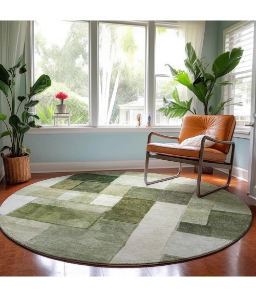 Dalyn Neo Green NO15 8ft. x 8ft. Rug