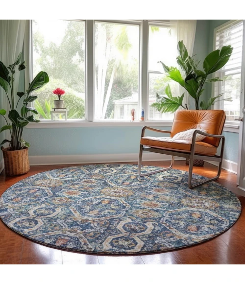 Dalyn Neo Blue NO6 8ft. x 8ft. Rug