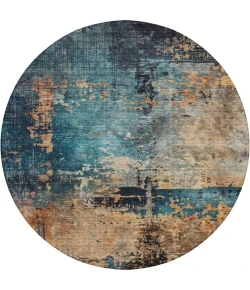 Dalyn Nouveau Teal NV14 8ft. x 8ft. Rug