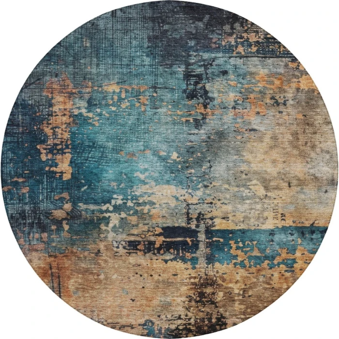 Dalyn Nouveau Teal NV14 8ft. x 8ft. Rug