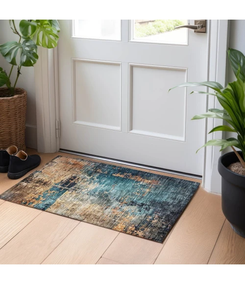 Dalyn Nouveau Teal NV14 1ft.8in. x 2ft.6in. Rug