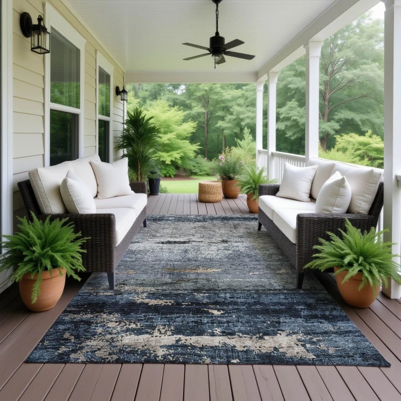 Dalyn Nouveau Blue NV3 10ft. x 14ft. Rug