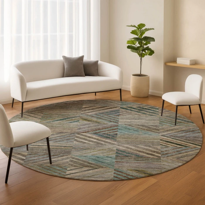 Dalyn Nexus Teal NX2 8ft. x 8ft. Round Rug
