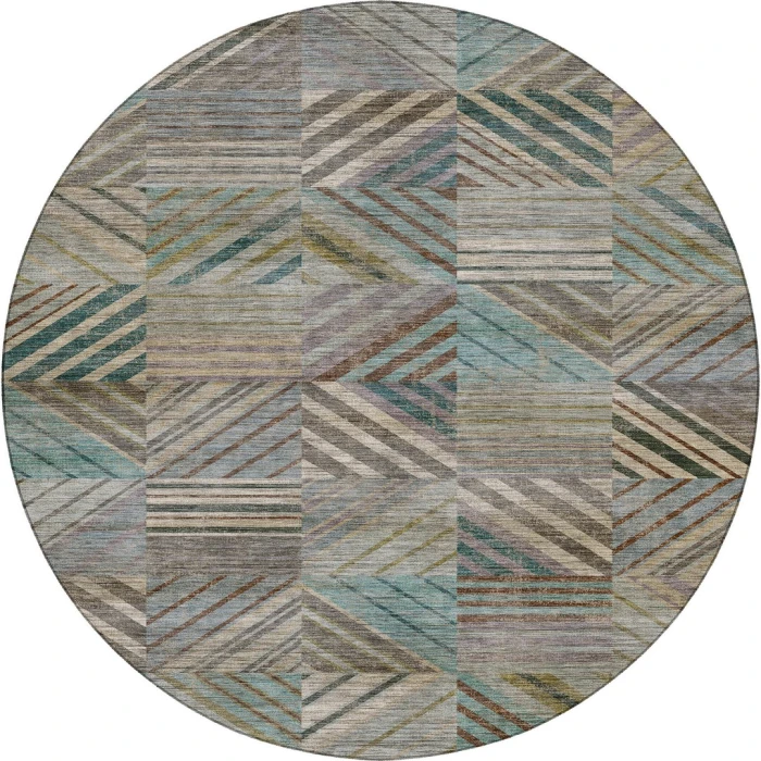Dalyn Nexus Teal NX2 8ft. x 8ft. Round Rug
