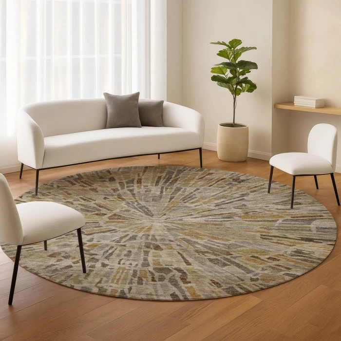 Dalyn Nexus Ivory NX3 8ft. x 8ft. Round Rug