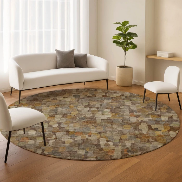 Dalyn Nexus Brown NX4 8ft. x 8ft. Round Rug