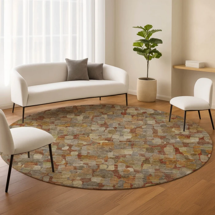 Dalyn Nexus Orange NX4 8ft. x 8ft. Round Rug
