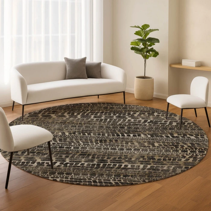 Dalyn Nexus Black NX5 8ft. x 8ft. Round Rug