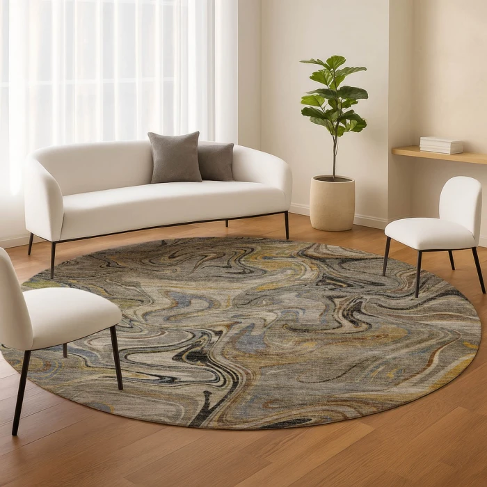 Dalyn Nexus Gray NX6 8ft. x 8ft. Round Rug