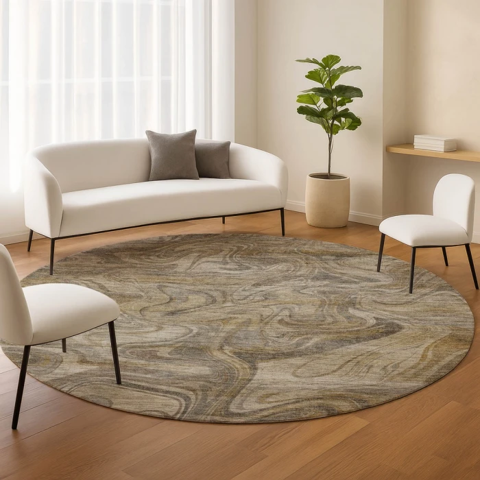 Dalyn Nexus Ivory NX6 8ft. x 8ft. Round Rug