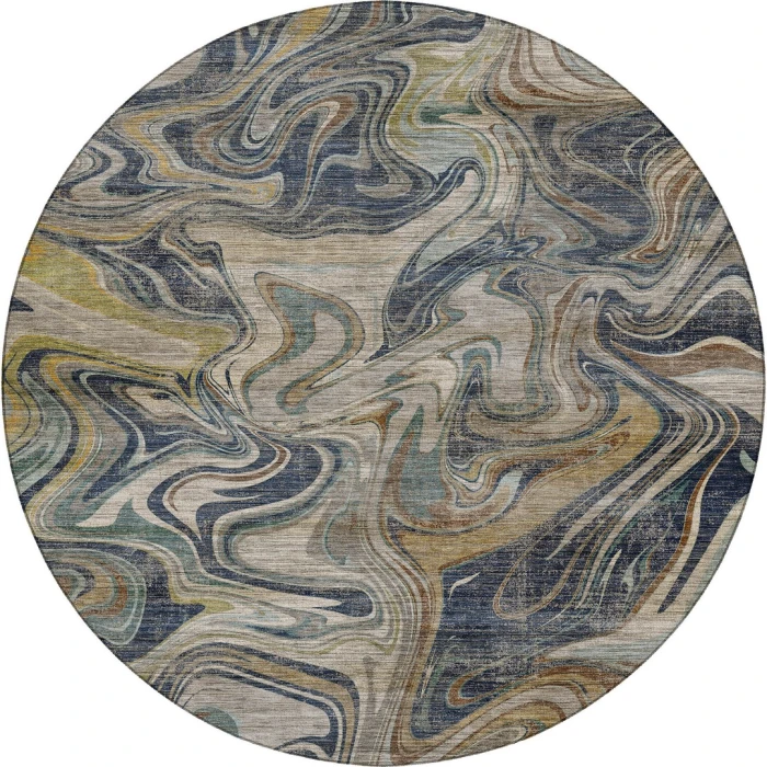 Dalyn Nexus Blue NX6 8ft. x 8ft. Round Rug