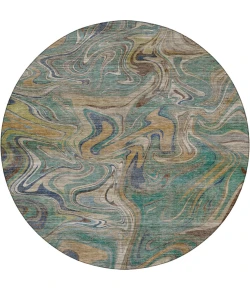 Dalyn Nexus Teal NX6 8ft. x 8ft. Round Rug