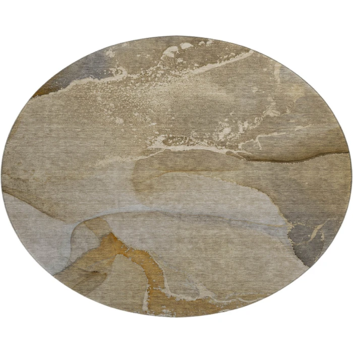 Dalyn Luxury Washable Odyssey OY10 Chocolate 8' x 8' Round Rug