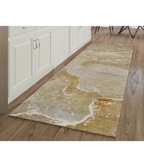 Dalyn Luxury Washable Odyssey OY10 Chocolate 2'3" x 7'6" Runner Rug