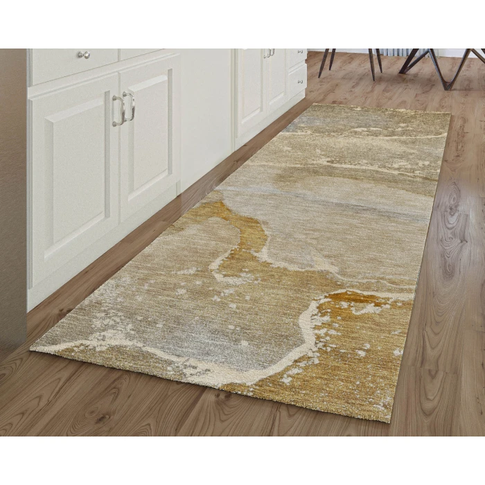 Dalyn Luxury Washable Odyssey OY10 Chocolate 2'3" x 7'6" Runner Rug