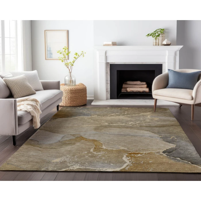 Dalyn Luxury Washable Odyssey OY10 Chocolate 8' x 10' Rug