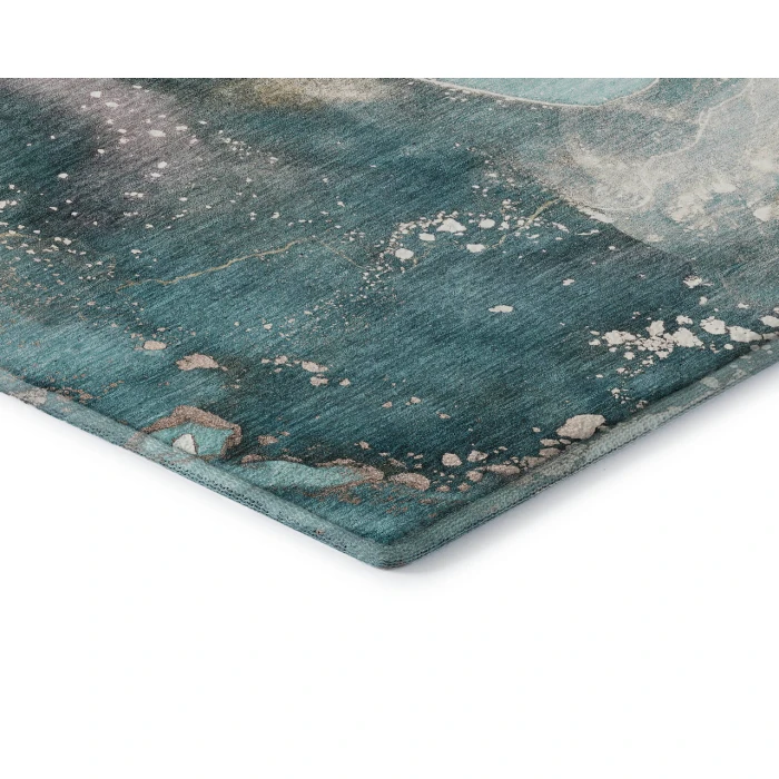 Dalyn Luxury Washable Odyssey OY11 Teal 2'3" x 7'6" Runner Rug