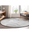 Dalyn Luxury Washable Odyssey OY13 Gray 8' x 8' Round Rug