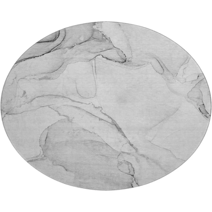 Dalyn Luxury Washable Odyssey OY13 Gray 8' x 8' Round Rug