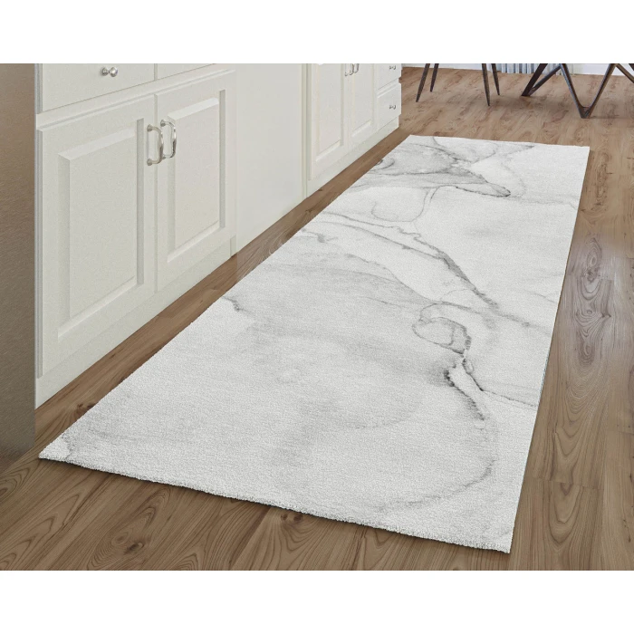 Dalyn Luxury Washable Odyssey OY13 Gray 2'3" x 7'6" Runner Rug