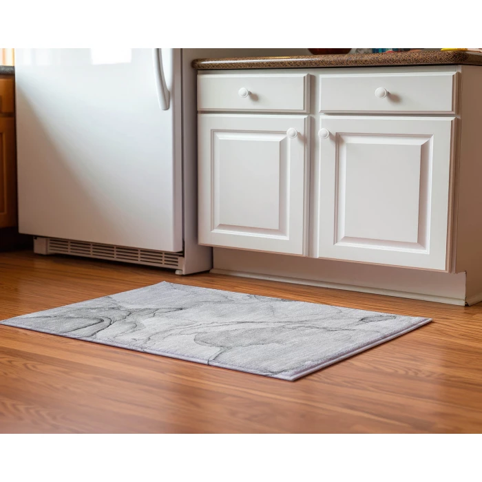 Dalyn Luxury Washable Odyssey OY13 Gray 1'8" x 2'6" Rug