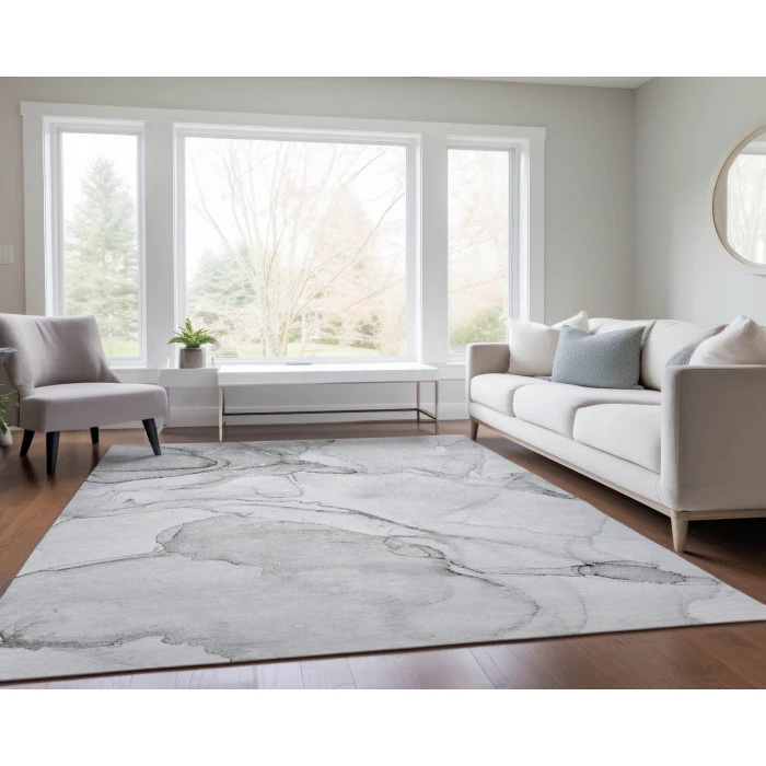 Dalyn Luxury Washable Odyssey OY13 Gray 3' x 5' Rug