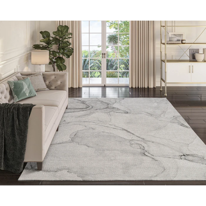 Dalyn Luxury Washable Odyssey OY13 Gray 3' x 5' Rug
