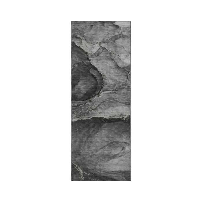 Dalyn Luxury Washable Odyssey OY14 Charcoal 2'3" x 7'6" Runner Rug
