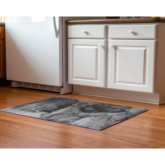 Dalyn Luxury Washable Odyssey OY14 Charcoal 1'8" x 2'6" Rug