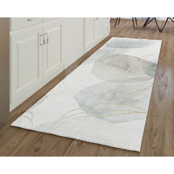 Dalyn Luxury Washable Odyssey OY15 Pearl 2'3" x 7'6" Runner Rug